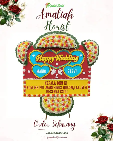 Papan Bunga Pernikahan Balorejo